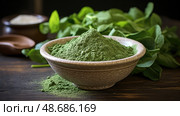 wellness greens supplement ai generated. Стоковое AI-изображение, AI-художник Vectorwin / Фотобанк Лори