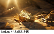 sunlight mine for gold ai generated. Стоковое AI-изображение, AI-художник Vectorwin / Фотобанк Лори