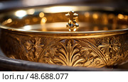 gold holy water orthodox ai generated. Стоковое AI-изображение, AI-художник Vectorwin / Фотобанк Лори