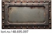 studs grunge metal frame ai generated. Стоковое AI-изображение, AI-художник Vectorwin / Фотобанк Лори