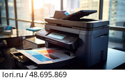 copier office equipment ai generated. Стоковое AI-изображение, AI-художник Vectorwin / Фотобанк Лори
