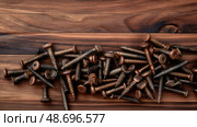 carpentry wood screws ai generated. Стоковое AI-изображение, AI-художник Vectorwin / Фотобанк Лори