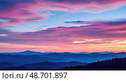 purples blue ridge ai generated. Стоковое AI-изображение, AI-художник Vectorwin / Фотобанк Лори