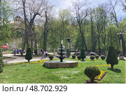 Фонтан в Кисловодске (2024 год). Редакционное фото, фотограф Николай Рыбин / Фотобанк Лори
