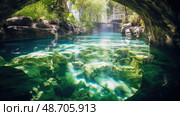 clarity underground water ai generated. Стоковое AI-изображение, AI-художник Vectorwin / Фотобанк Лори