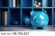 security financial blue ai generated. Стоковое AI-изображение, AI-художник Vectorwin / Фотобанк Лори