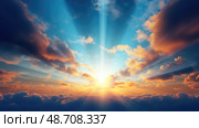 rays blue sunburst ai generated. Стоковое AI-изображение, AI-художник Vectorwin / Фотобанк Лори