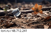 dry wilted plant ai generated. Стоковое AI-изображение, AI-художник Vectorwin / Фотобанк Лори