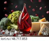 Витамин K / Phylloquinone. Стоковое AI-изображение, AI-художник Александр Селезнев / Фотобанк Лори