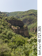 View of the mountains and forest in Armenia close to Geghard monastery. Kotayk region. Стоковое фото, фотограф Evgenia Shevardina / Фотобанк Лори