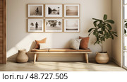 photographs wall in home ai generated. Стоковое AI-изображение, AI-художник Vectorwin / Фотобанк Лори