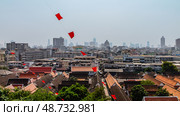 View of Bangkok from the Golden Mount at Wat Saket (2014 год). Стоковое фото, фотограф Татьяна  Бральнина / Фотобанк Лори