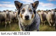 cattle blue heeler ai generated. Стоковое AI-изображение, AI-художник Vectorwin / Фотобанк Лори