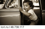 backseat opening car door ai generated. Стоковое AI-изображение, AI-художник Vectorwin / Фотобанк Лори