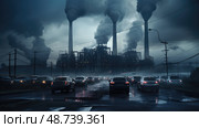 ity electric power plant ai generated. Стоковое AI-изображение, AI-художник Vectorwin / Фотобанк Лори