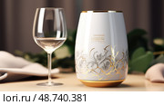 design stemless wine glass mockup ai generated. Стоковое AI-изображение, AI-художник Vectorwin / Фотобанк Лори