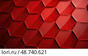 tactile red hexagon background ai generated. Стоковое AI-изображение, AI-художник Vectorwin / Фотобанк Лори