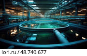 chlorination water treatment plants ai generated. Стоковое AI-изображение, AI-художник Vectorwin / Фотобанк Лори