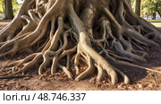 soil tree root system ai generated. Стоковое AI-изображение, AI-художник Vectorwin / Фотобанк Лори