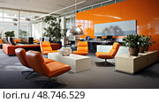 modern orange report ai generated. Стоковое AI-изображение, AI-художник Vectorwin / Фотобанк Лори
