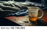 stagnant dirty water cup ai generated. Стоковое AI-изображение, AI-художник Vectorwin / Фотобанк Лори