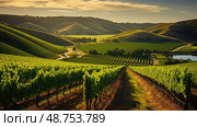 harvest wine grapes ai generated. Стоковое AI-изображение, AI-художник Vectorwin / Фотобанк Лори