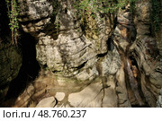 Сочи. Агурский водопад осенью (2019 год). Редакционное фото, фотограф Илюхина Наталья / Фотобанк Лори