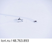 Best of minimalism, view above mountains Norway, Troms aria in winter (2020 год). Стоковое фото, фотограф Tamara Sushko / Фотобанк Лори