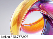 A colorful, abstract design with a yellow and orange swirl. Стоковое AI-изображение, AI-художник Ярославский Максим / Фотобанк Лори