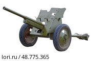 Макет – противотанковая пушка 53-К, калибр 45 мм. Old Soviet cannon WW2. (2020 год). Редакционное фото, фотограф Татьяна Д / Фотобанк Лори