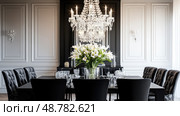 room black furniture ai generated. Стоковое AI-изображение, AI-художник Vectorwin / Фотобанк Лори