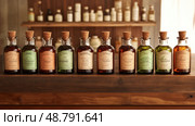 glass medicine bottle ai generated. Стоковое AI-изображение, AI-художник Vectorwin / Фотобанк Лори