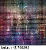 Background of digital geometric shapes in rainbow shades. Стоковое AI-изображение, AI-художник Анастасия / Фотобанк Лори