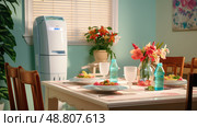 table water cooler in home ai generated. Стоковое AI-изображение, AI-художник Vectorwin / Фотобанк Лори