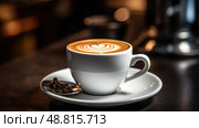 grind espresso coffee ai generated. Стоковое AI-изображение, AI-художник Vectorwin / Фотобанк Лори