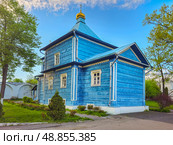 Acient wooden Church of Sts. Peter & Paul. Стоковое фото, фотограф Саблин Станислав / Фотобанк Лори