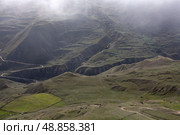 view of the mountain slope. Стоковое фото, фотограф Юлия Белоусова / Фотобанк Лори