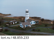 Маяк Мержаново. Стоковое фото, фотограф Юлия Кан / Фотобанк Лори