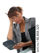 A horrified accountant. Стоковое фото, агентство Ingram Publishing / Фотобанк Лори