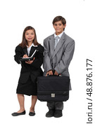 Children wearing business clothes. Стоковое фото, агентство Ingram Publishing / Фотобанк Лори