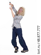 Electrocuted woman. Стоковое фото, агентство Ingram Publishing / Фотобанк Лори