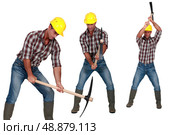 Man with a pickaxe. Стоковое фото, агентство Ingram Publishing / Фотобанк Лори