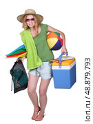 Girl going to the beach. Стоковое фото, агентство Ingram Publishing / Фотобанк Лори