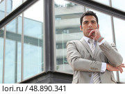 Doubtful businessman. Стоковое фото, агентство Ingram Publishing / Фотобанк Лори