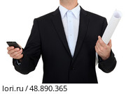 manager holding a paper. Стоковое фото, агентство Ingram Publishing / Фотобанк Лори
