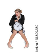 Woman fed up with waiting. Стоковое фото, агентство Ingram Publishing / Фотобанк Лори
