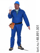 Electrocuted tradesman. Стоковое фото, агентство Ingram Publishing / Фотобанк Лори