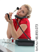 Stereotype blond secretary. Стоковое фото, агентство Ingram Publishing / Фотобанк Лори
