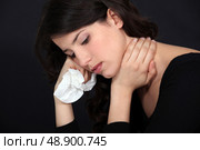 Portrait of sad woman. Стоковое фото, агентство Ingram Publishing / Фотобанк Лори
