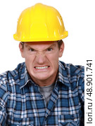 Angry builder. Стоковое фото, агентство Ingram Publishing / Фотобанк Лори
